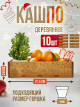 Кашпо новогоднее большое 10 шт