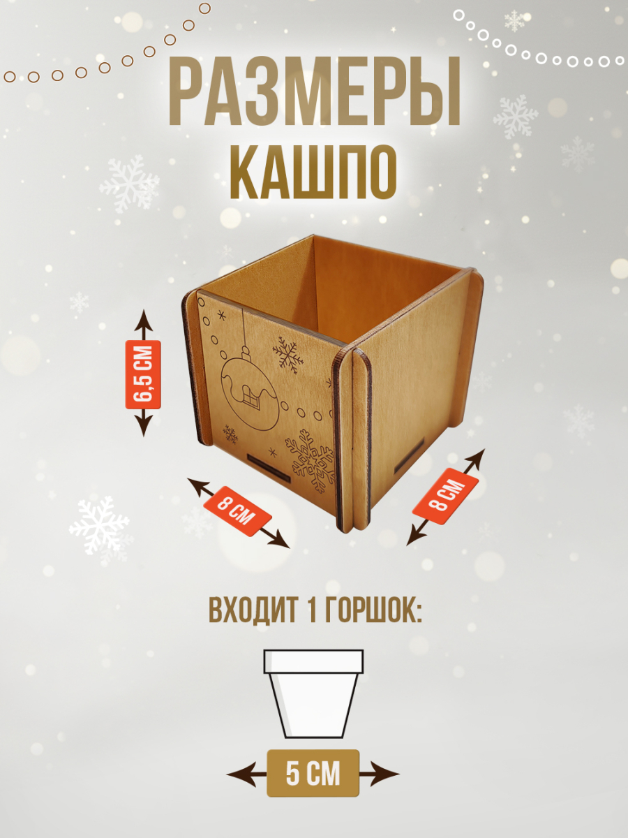 Кашпо новогоднее маленькое 5 шт — изображение 2