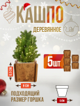 Кашпо новогоднее маленькое 5 шт