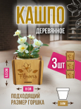 Кашпо маленькое 3 шт Flowers