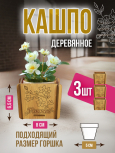 Кашпо маленькое 3 шт Flowers 2