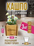 Кашпо маленькое 3 шт Flowers Солнце